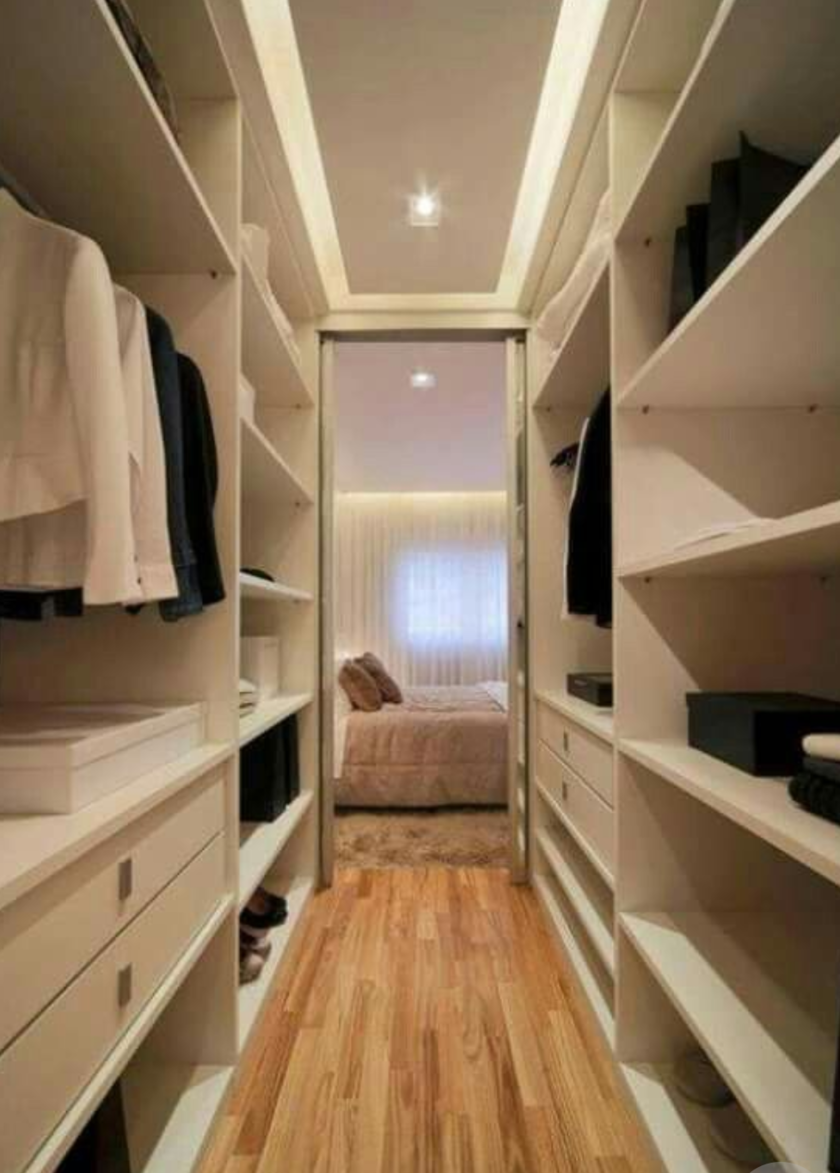 П-образная гардеробная комната в спальню Миасс