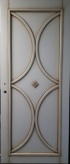 Межкомнатная дверь в профиле массив (эмаль с патиной) Миасс