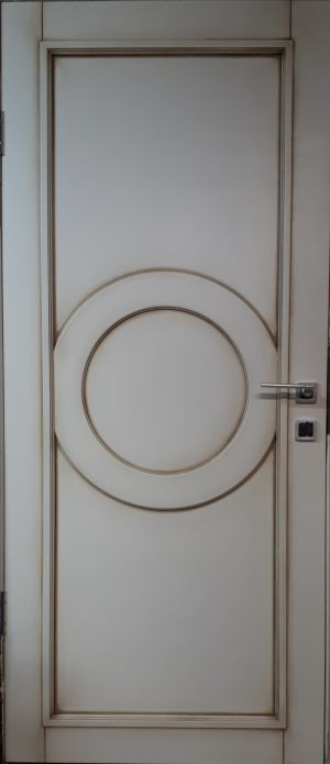 Межкомнатная дверь в профиле массив (эмаль с патиной) Миасс